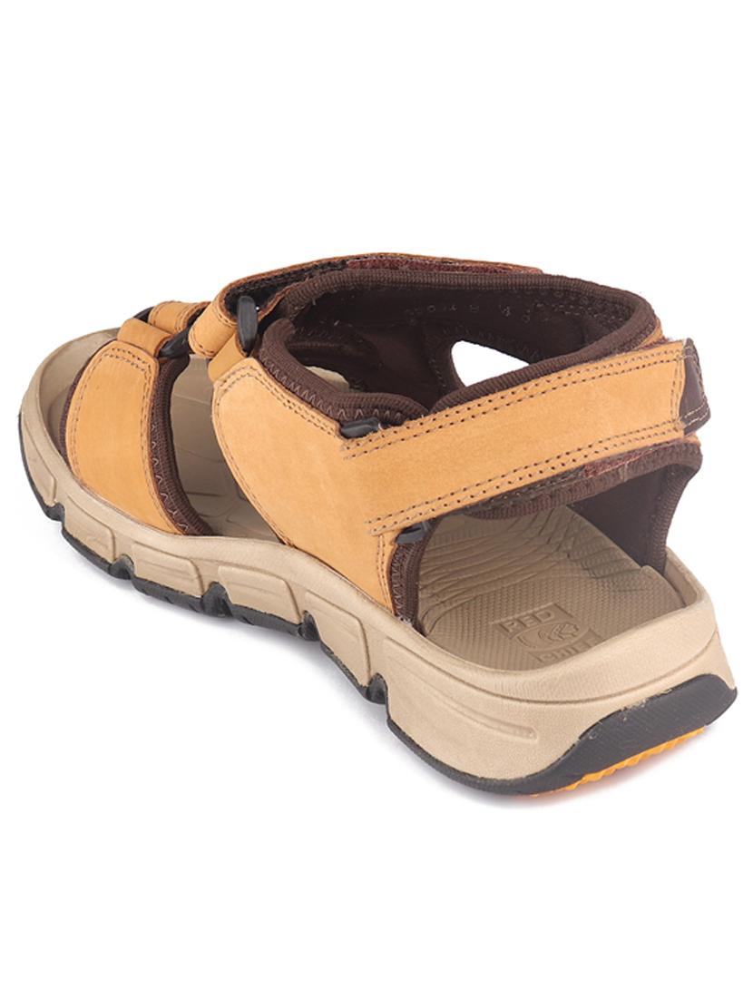 brown leather back strap sandals - 20756041 - Standard Image - 2