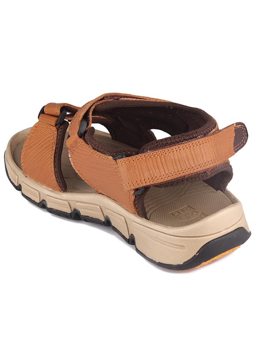 tan leather back strap sandals - 20756042 - Standard Image - 2
