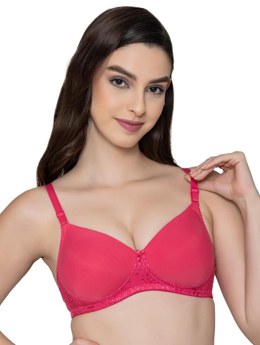 pink lace regular bra - 20757300 - Standard Image - 2