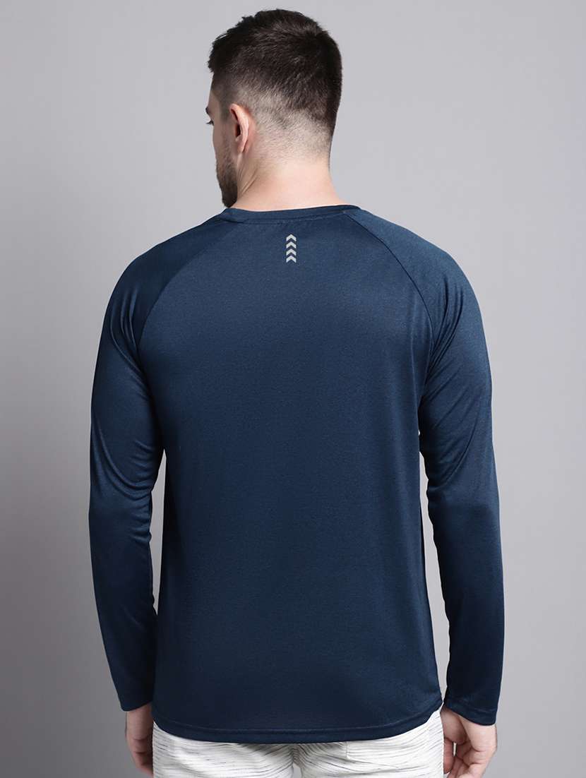 solid blue polyester t-shirt - 20757331 - Standard Image - 2