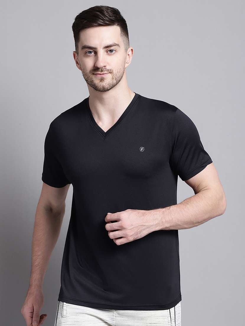 black short sleeve plain t-shirt