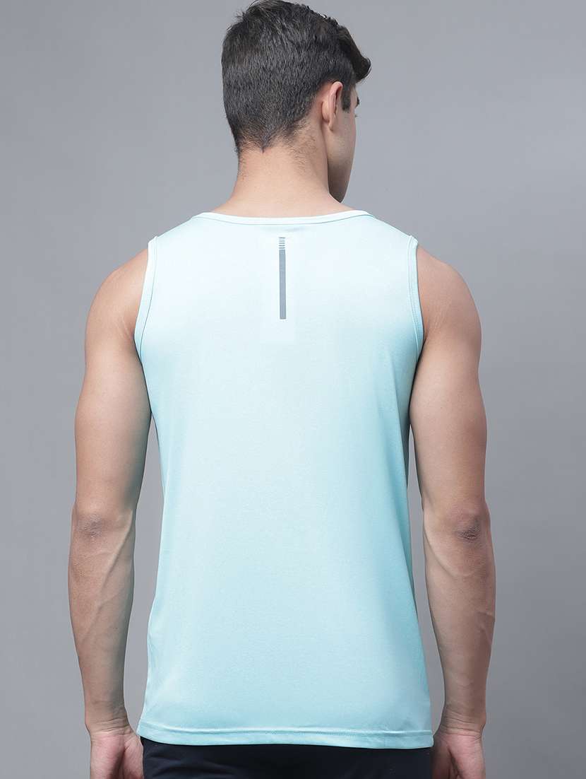 solid turquoise sleeveless t-shirt - 20757349 - Standard Image - 2