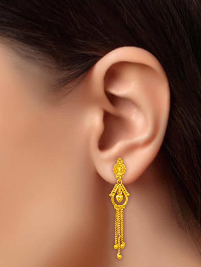 gold plated drop earrings - 20757403 - Standard Image - 2