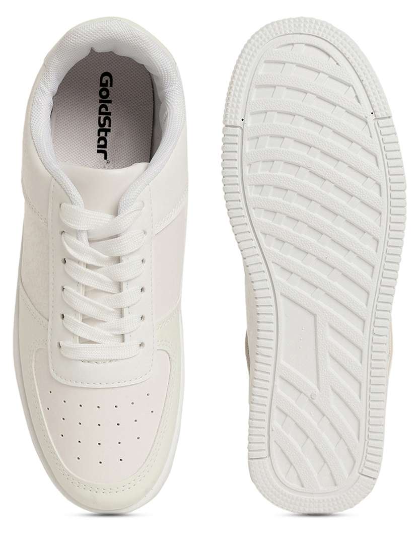 blue faux leather laceup sneakers - 20757416 -  Standard Image - 2