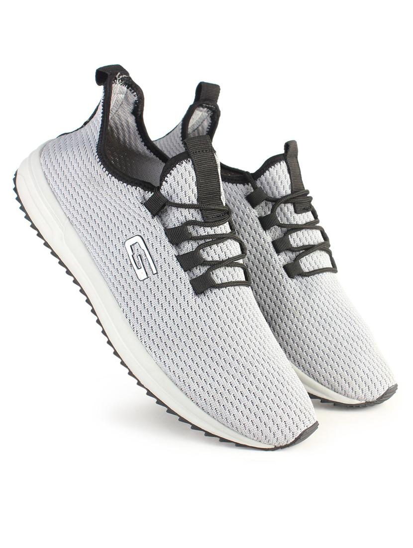 solid grey lace up sport shoes - 20757458 - Standard Image - 2