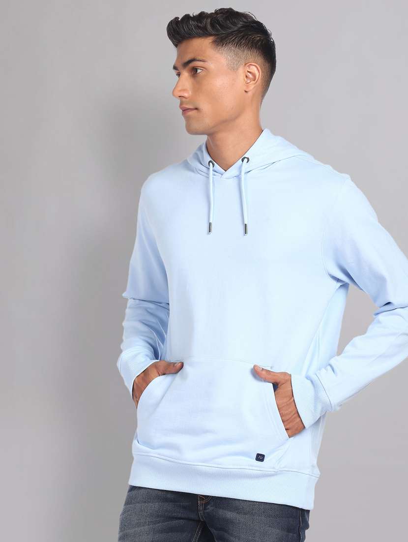solid purist blue hooded sweatshirt - 20757477 - Zoom Image - 0