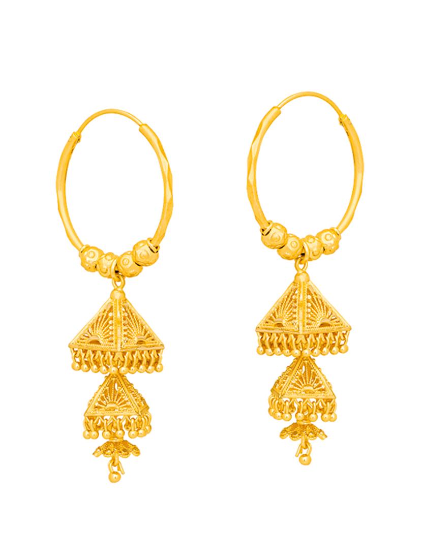 gold brass balli earring
