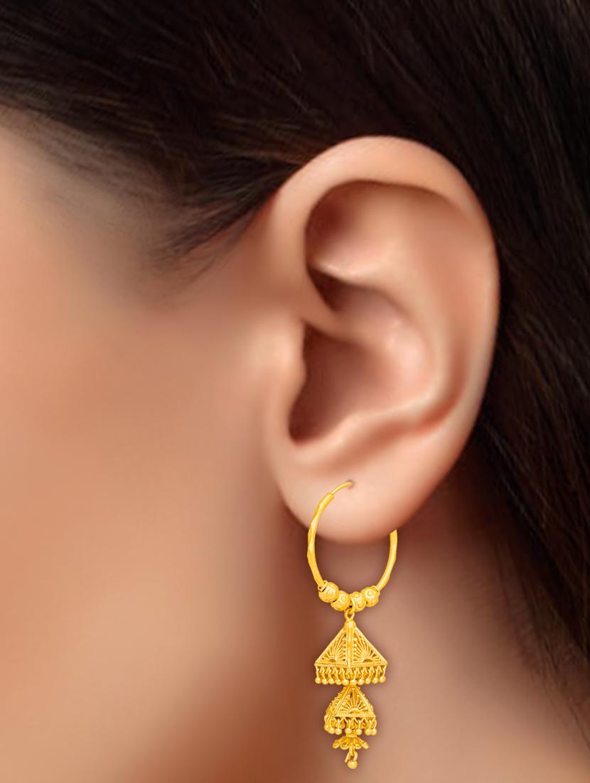 gold brass balli earring - 20758085 - Standard Image - 2