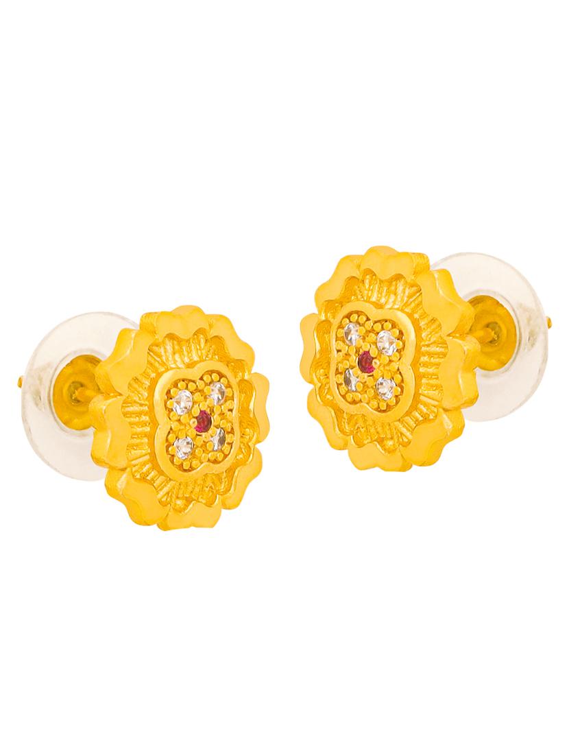 gold plated studs earrings - 20758102 - Zoom Image - 0