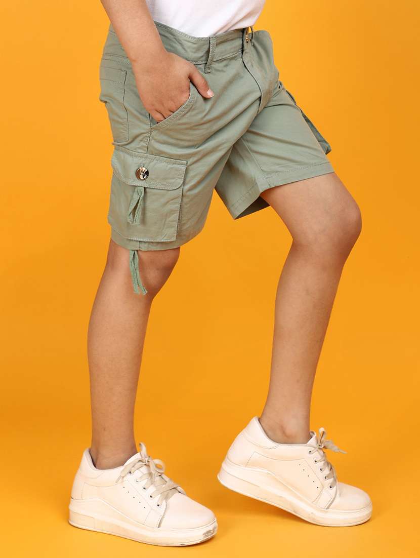 boys mid rise cotton shorts  - 20764142 -  Standard Image - 2