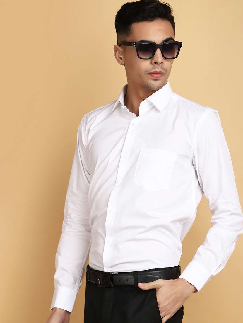 white cotton formal shirt - 20764254 -  Standard Image - 2