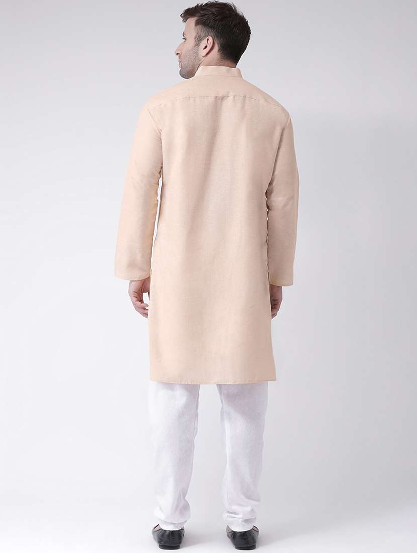 pink cotton blend kurta pyjama ethnic wear set - 20764723 - Standard Image - 2