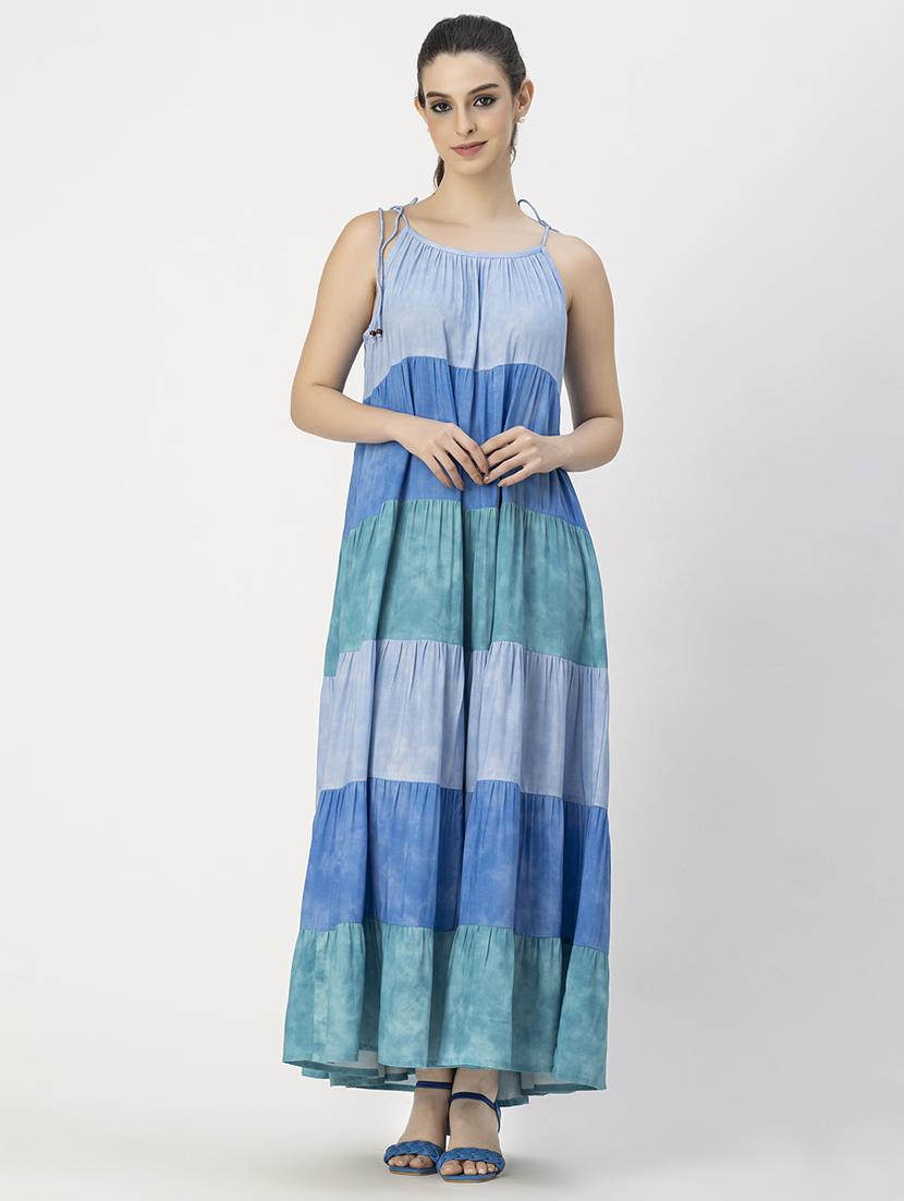 women halter neck tiered maxi dress - 20765892 -  Zoom Image - 0