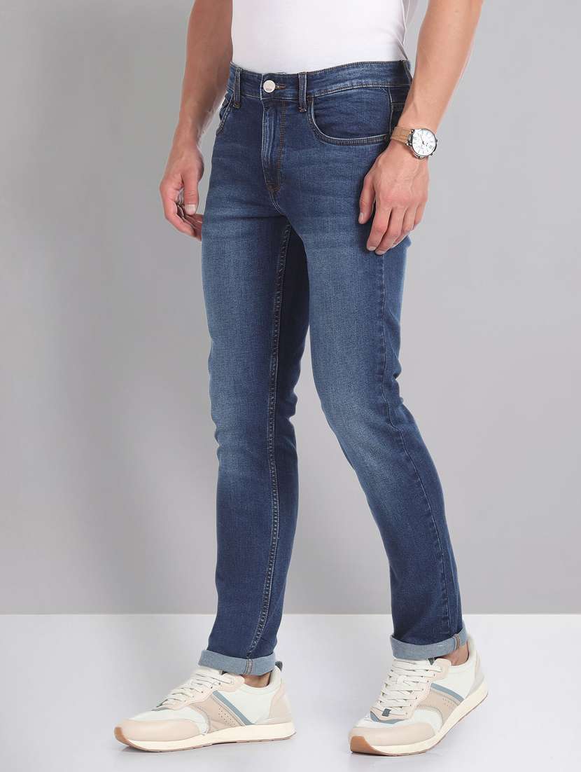 blue cotton plain jeans - 20766893 -  Standard Image - 2