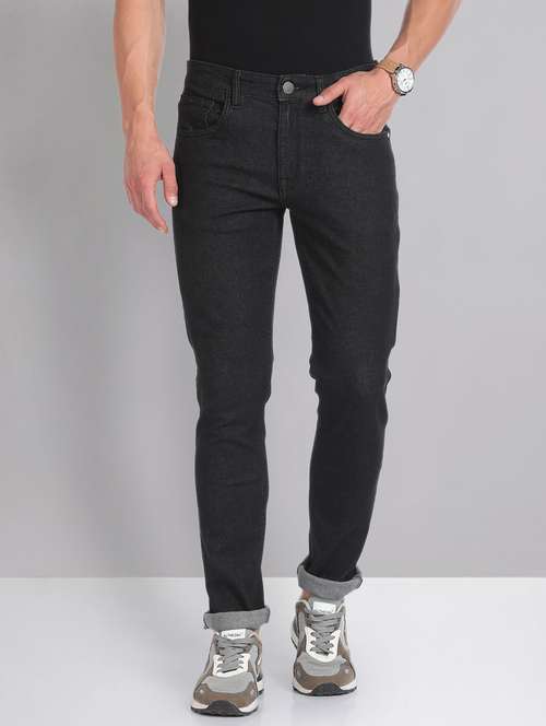 black cotton plain jeans - 20766896 -  Standard Image - 0
