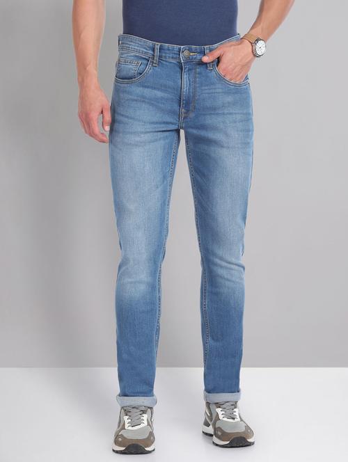 blue cotton plain jeans - 20766900 - Standard Image - 0