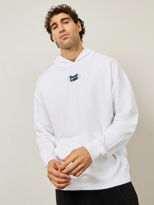 white cotton back print sweatshirt - 20767324 -  Standard Image - 0
