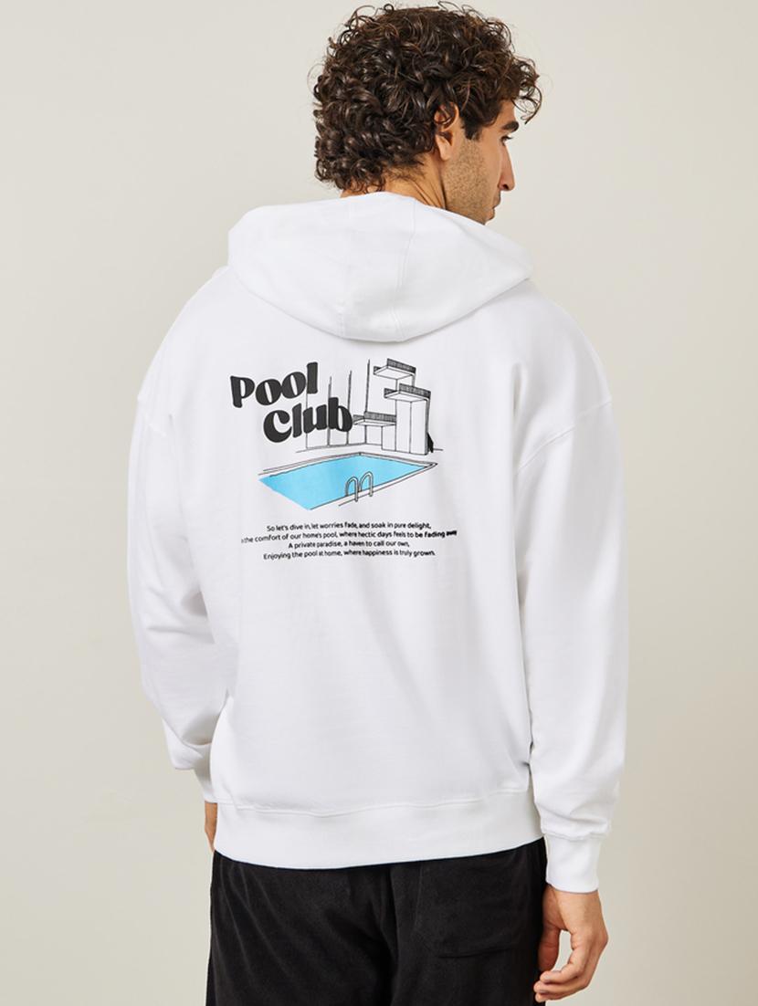 white cotton back print sweatshirt - 20767324 - Standard Image - 2