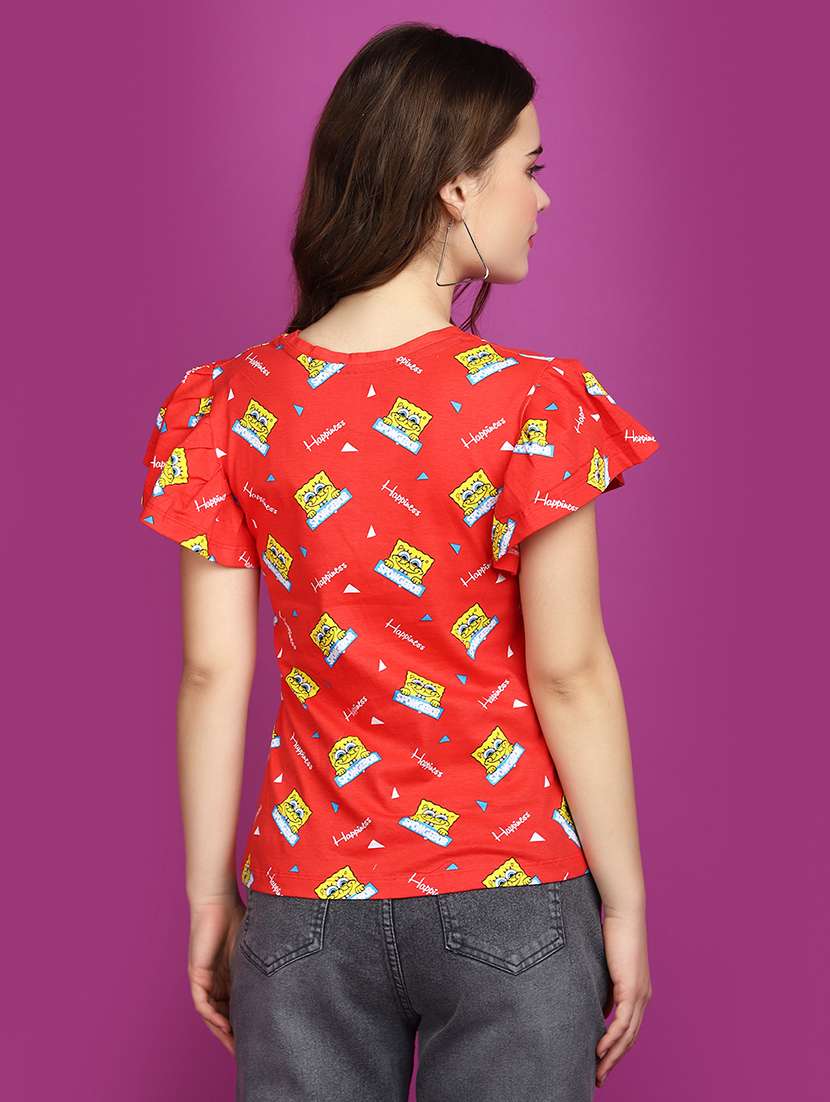 women round neck printed regular t-shirt - 20767420 -  Standard Image - 2