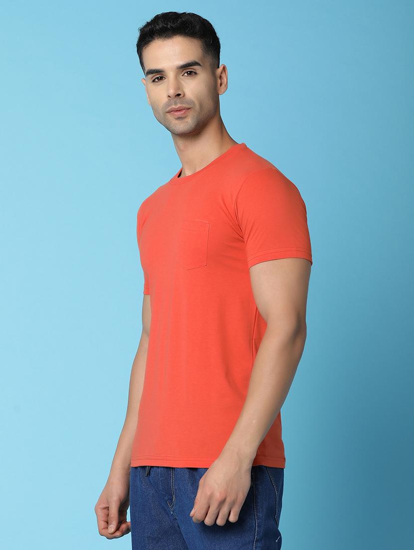 men round neck solid t-shirt - 20767458 - Standard Image - 2