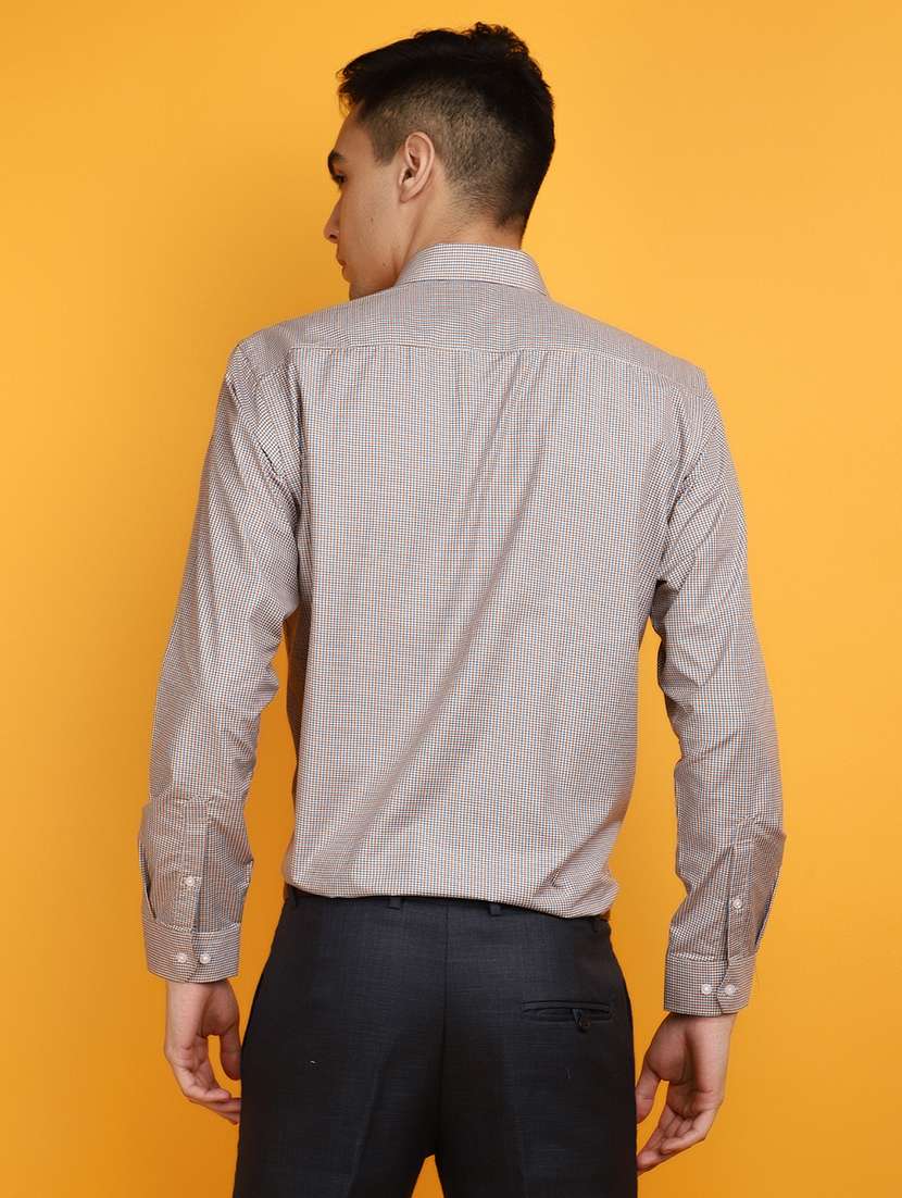 men checks printed formal shirt - 20767487 -  Standard Image - 2