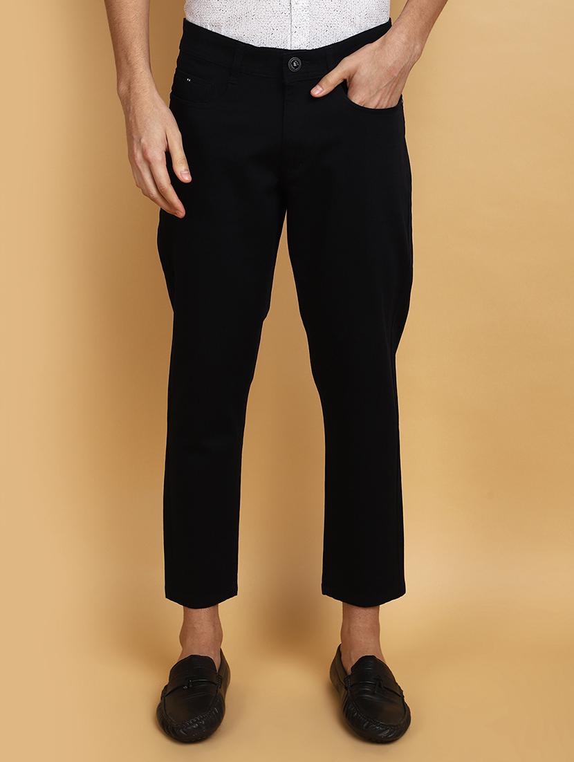 men mid rise solid chinos casual trouser - 20767525 -  Zoom Image - 0