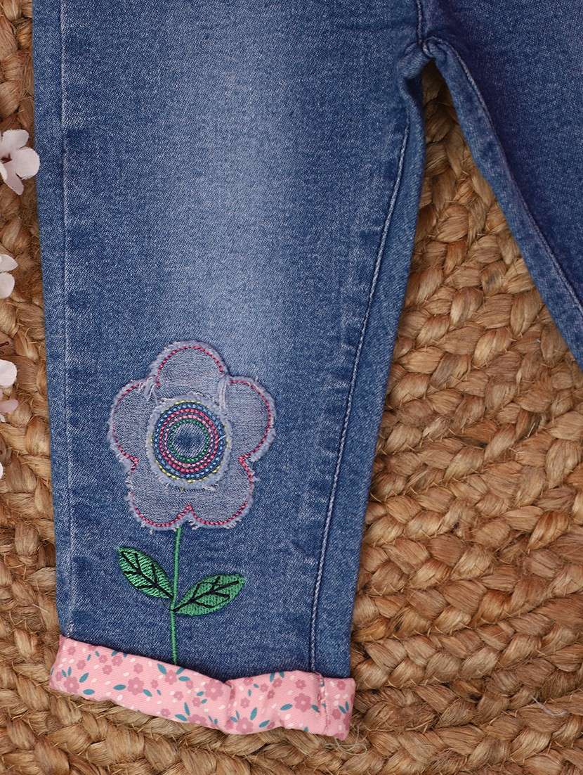 blue embroidered detailed denim jeans - 20767534 -  Standard Image - 2