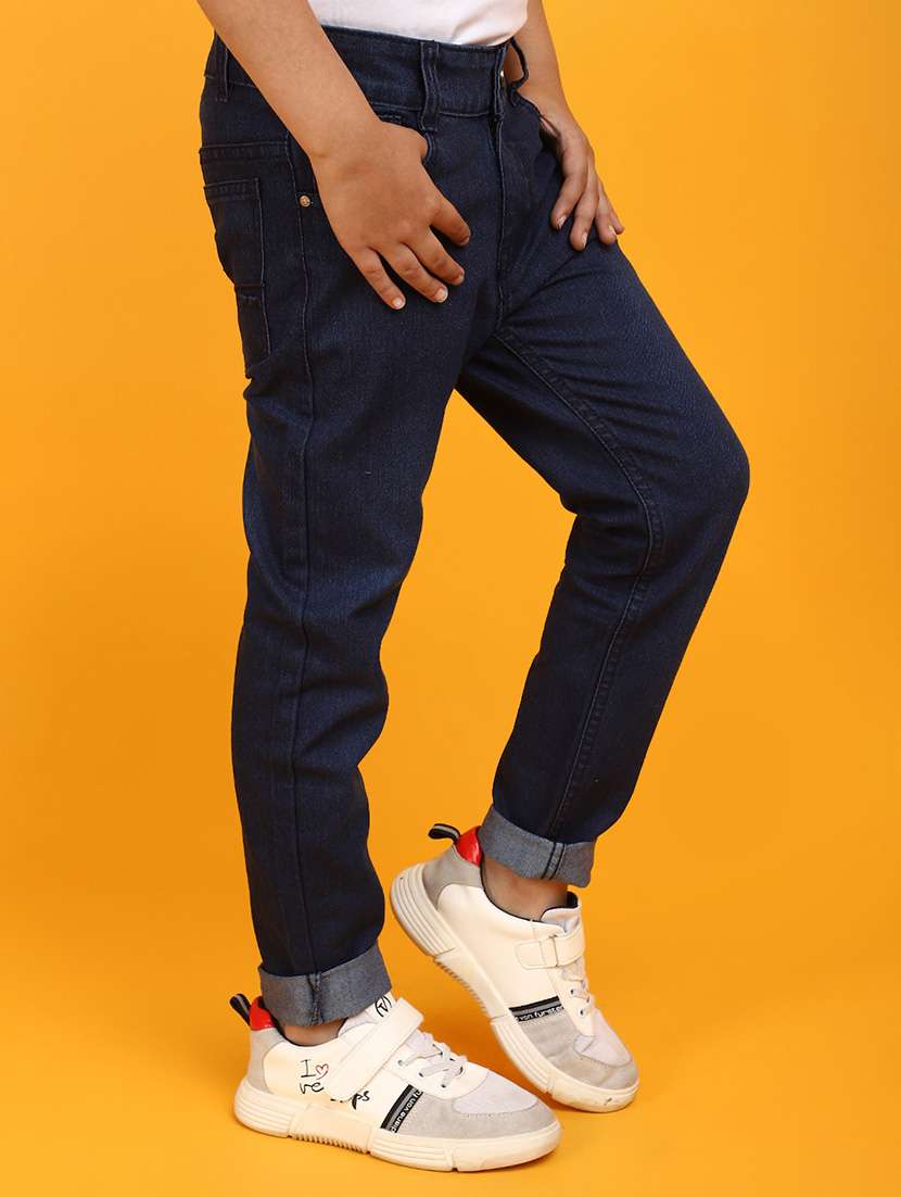 solid navy blue slim fit denim jeans - 20767548 -  Standard Image - 2