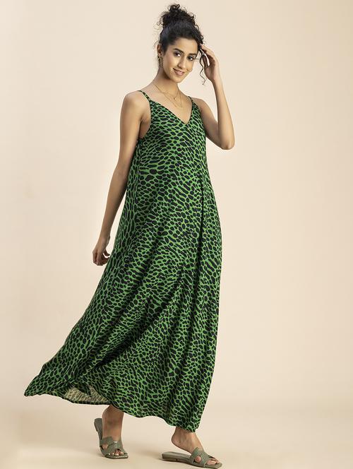 women animal print sleeveless maxi dress - 20767754 - Standard Image - 0