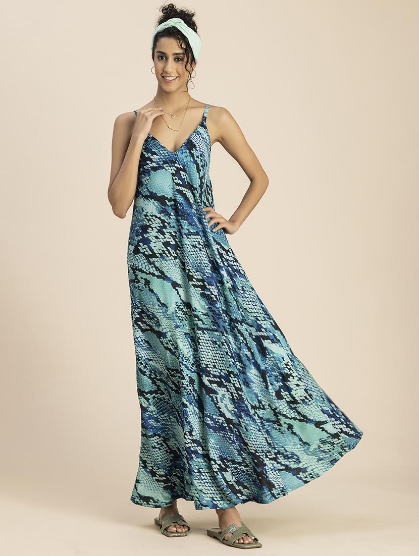 women animal print sleeveless maxi dress - 20767755 -  Zoom Image - 0