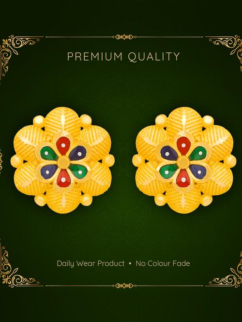 gold plated studs earrings - 20768311 -  Standard Image - 0