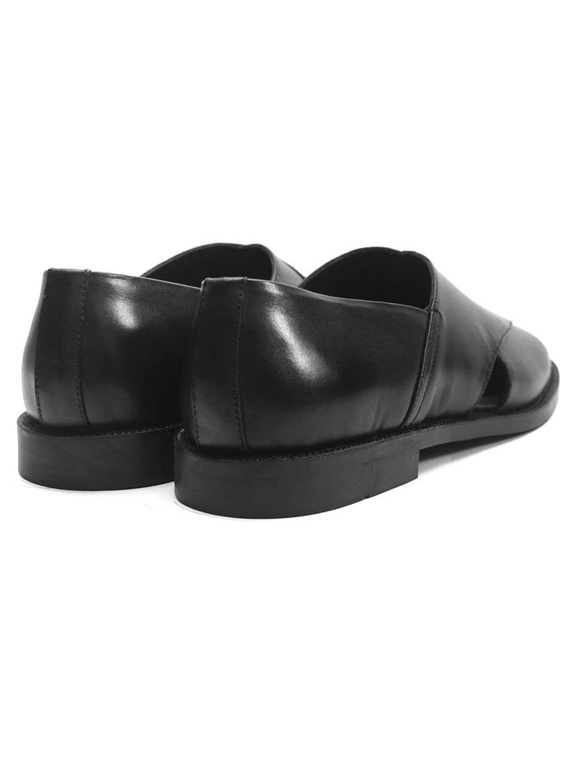 black slip on sandal - 20768362 - Standard Image - 2