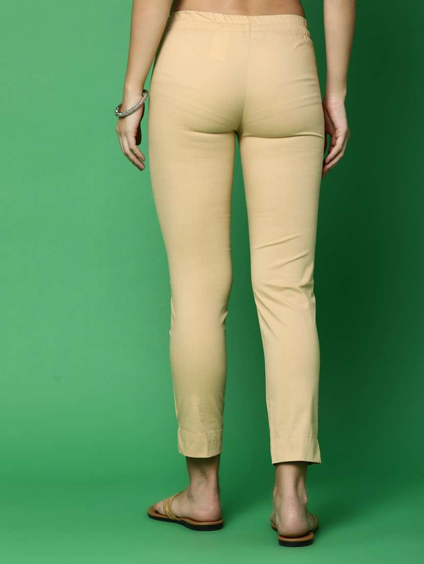 women mid rise solid tapered pant - 20777442 -  Standard Image - 2