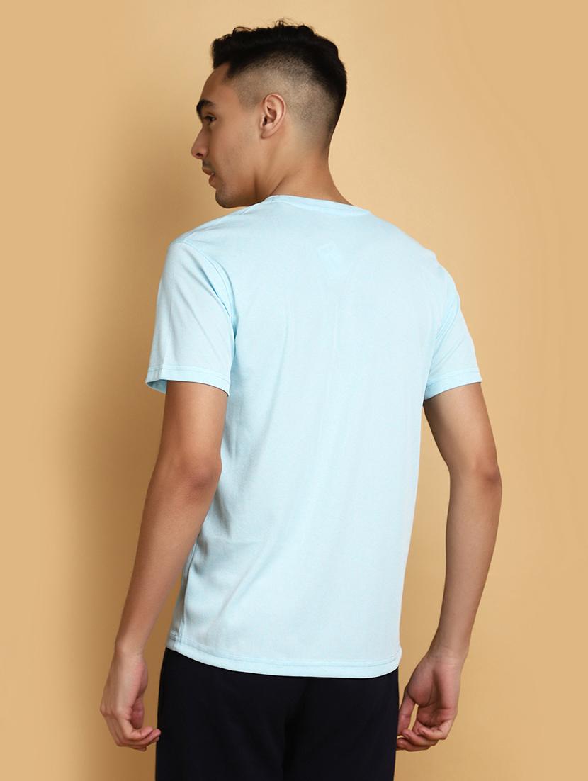 men round neck placement print t-shirt - 20777463 - Standard Image - 2