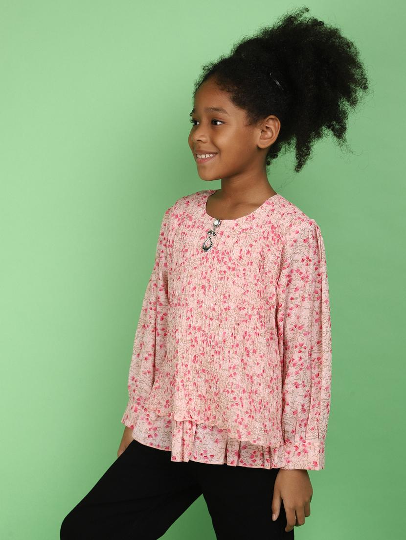 girls floral printed layered top - 20777464 - Standard Image - 2
