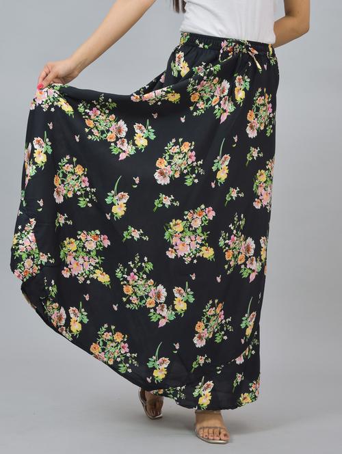 blue crepe aline skirts - 20794757 -  Standard Image - 0