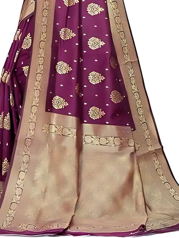 women purple self design banarasi saree - 20794859 -  Standard Image - 2