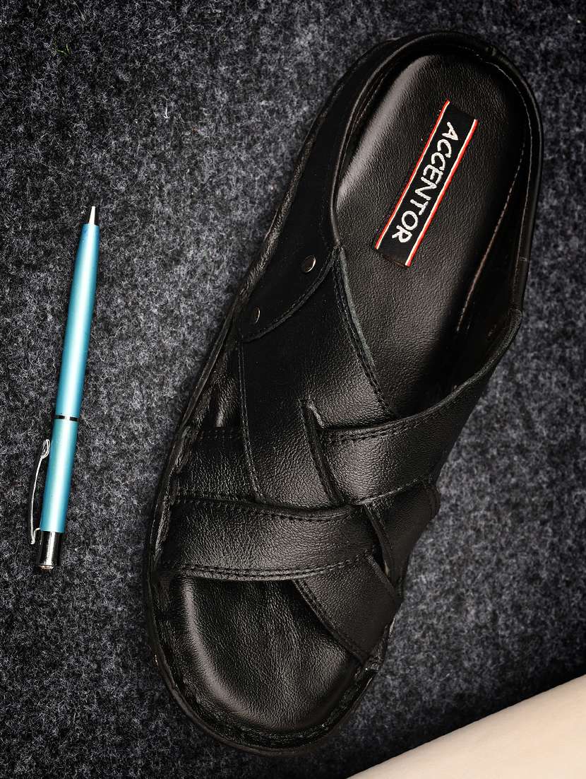 solid black slip on sandal - 20795237 -  Zoom Image - 0