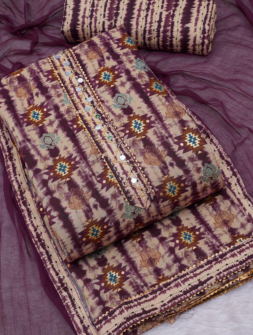 women purple unstitched suits - 20795380 - Standard Image - 2