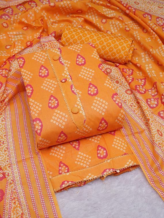 orange striped unstitched suit set - 20796767 - Standard Image - 2