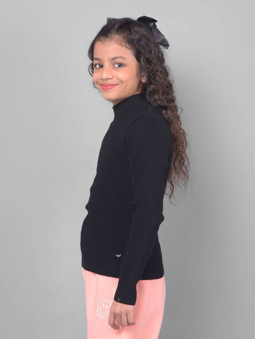 girls solid pullover sweater - 20796826 -  Standard Image - 2