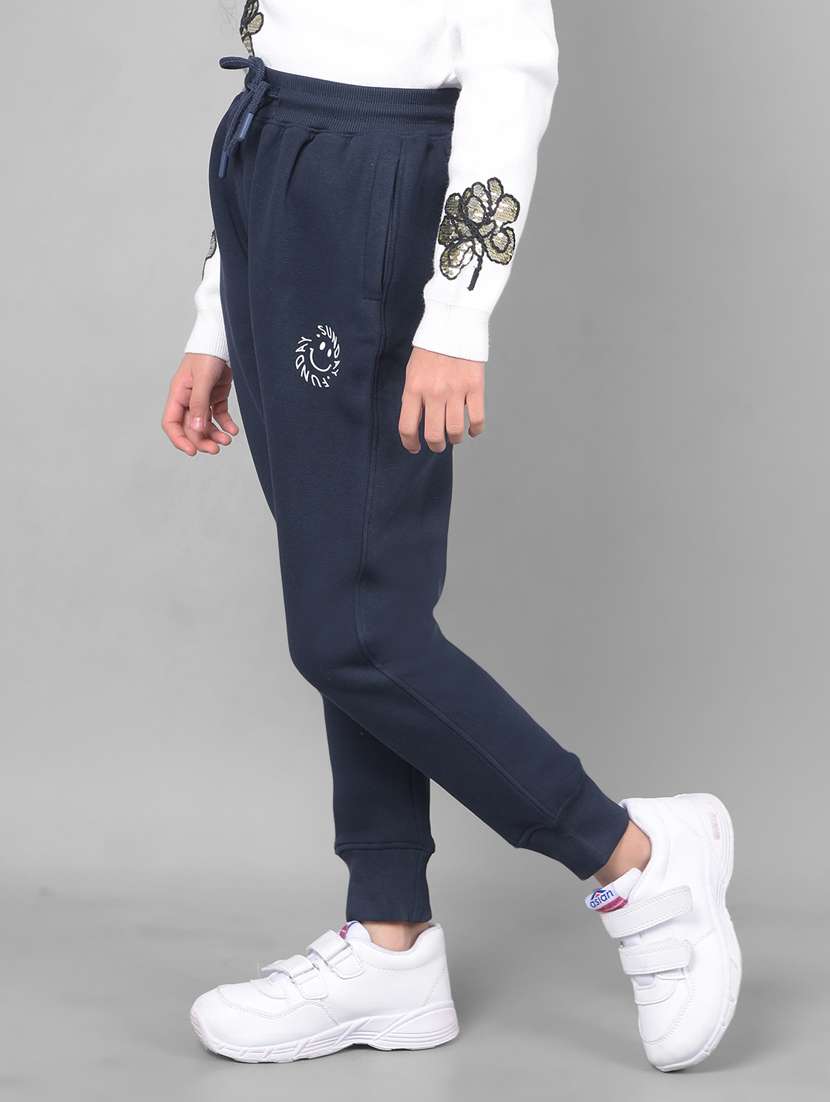 girls solid cotton jogger track pant - 20796836 -  Standard Image - 2