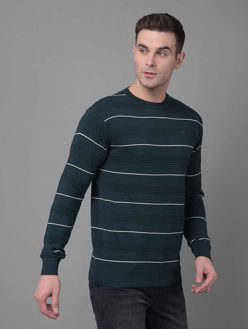 men round neck striped pullover - 20796877 - Standard Image - 2