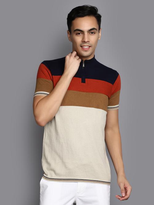 men short sleeve color block regular t-shirt - 20803953 -  Standard Image - 0
