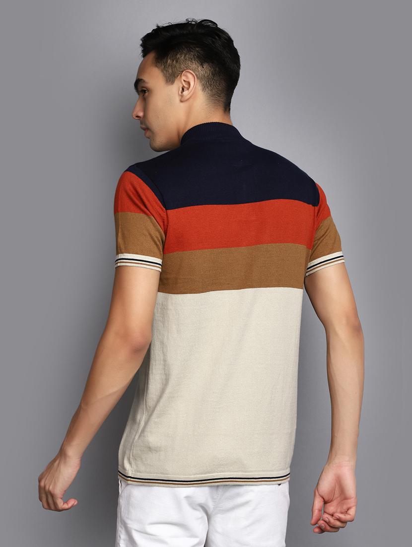 men short sleeve color block regular t-shirt - 20803953 - Standard Image - 2