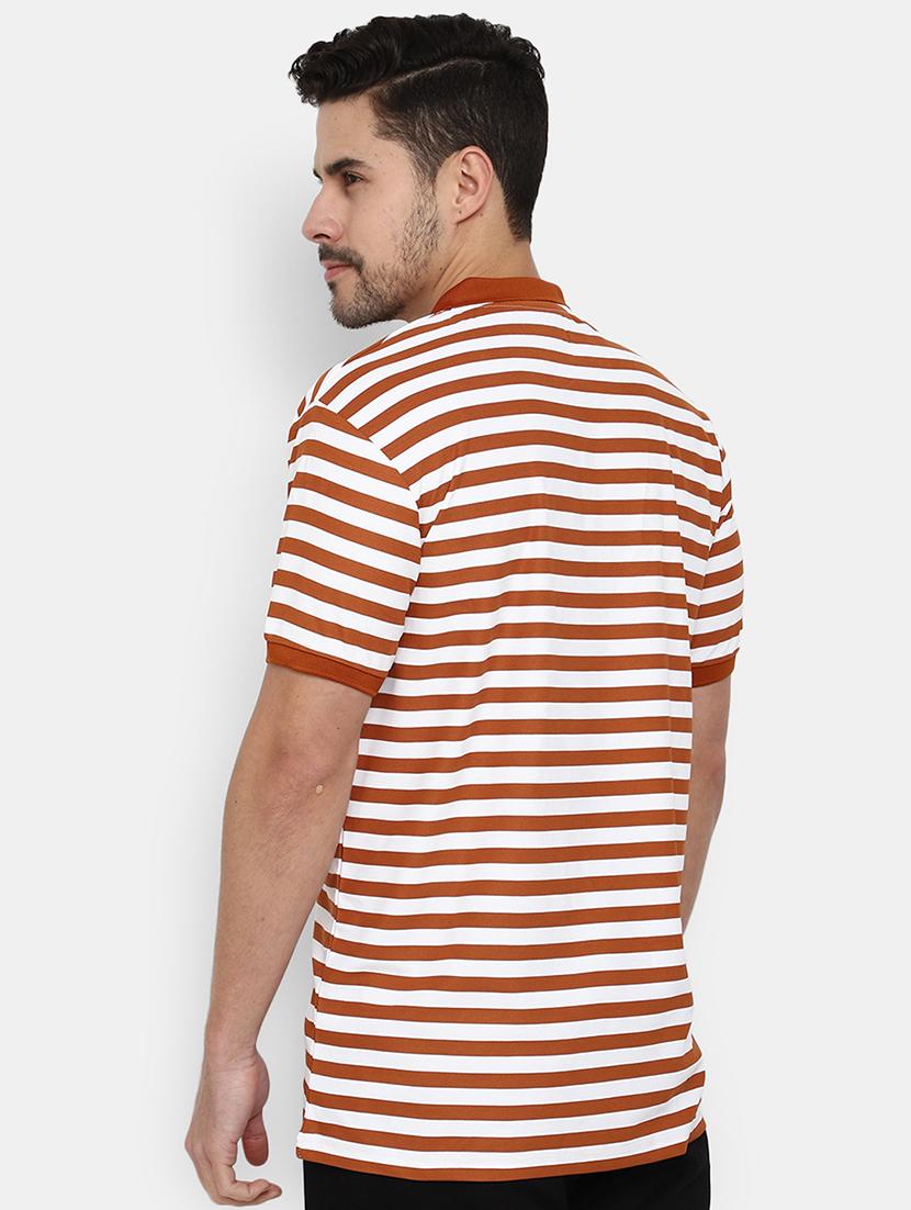 men stripes printed short sleeves t-shirt - 20804340 - Standard Image - 2