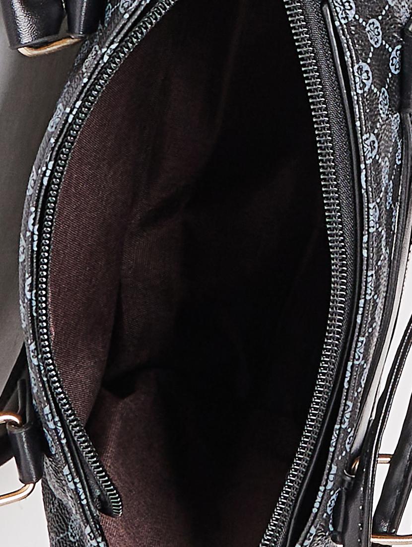 black printed handbag - 20806365 - Standard Image - 2
