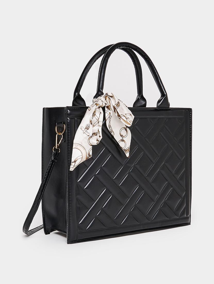 black textured handbag - 20806367 - Zoom Image - 0