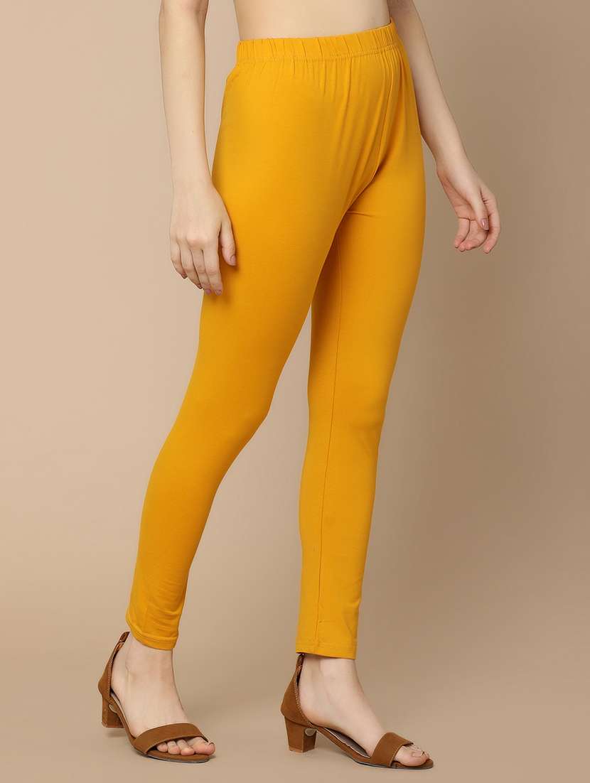 women mustard solids leggings - 20806440 -  Standard Image - 2