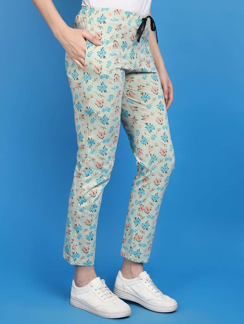 women mid-rise printed track pant - 20806470 -  Standard Image - 2